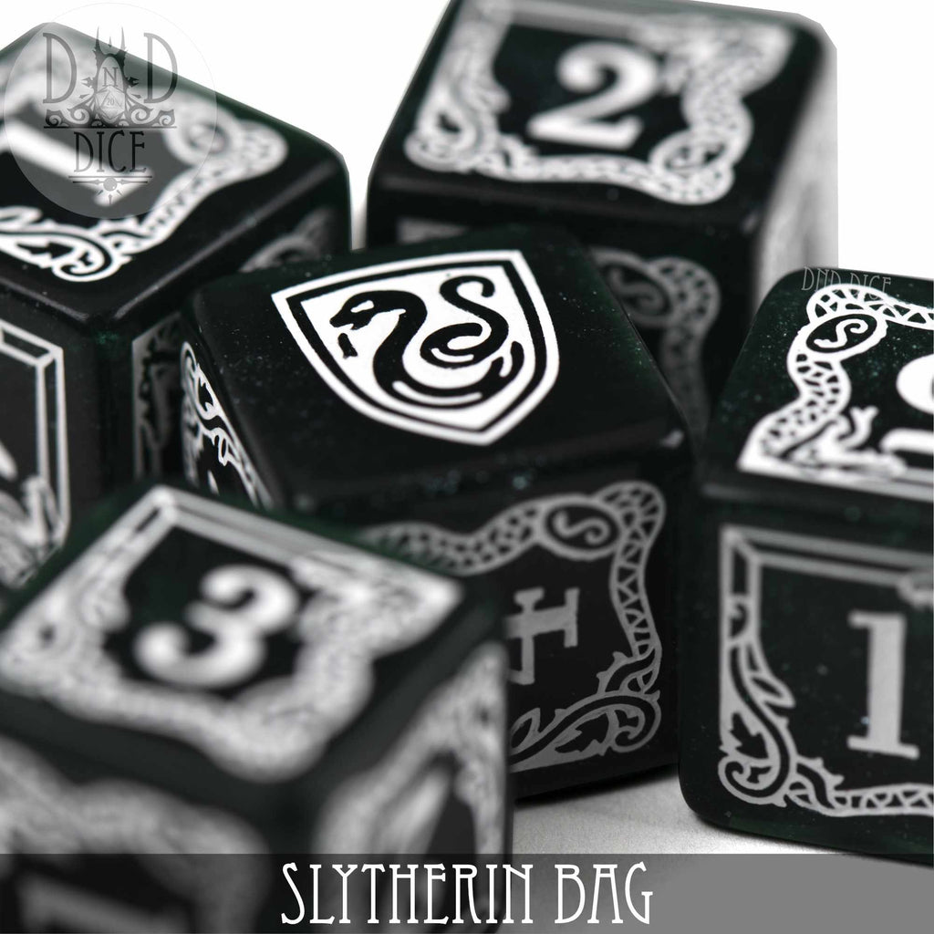 Harry Potter: Slytherin Dice Set - White – Awesome Dice