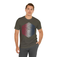 Red, White, and Blue Ombre Ornamental Dice Shirt