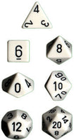 Opaque Polyhedral White/black 7-Die Set