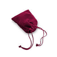 Suedecloth Dice Bag (Large): Burgundy