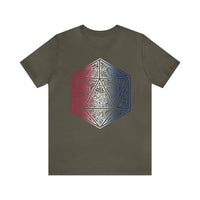 Red, White, and Blue Ombre Ornamental Dice Shirt