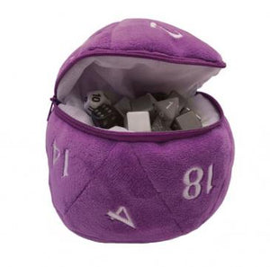 D20 Plush Dice Bag - Purple