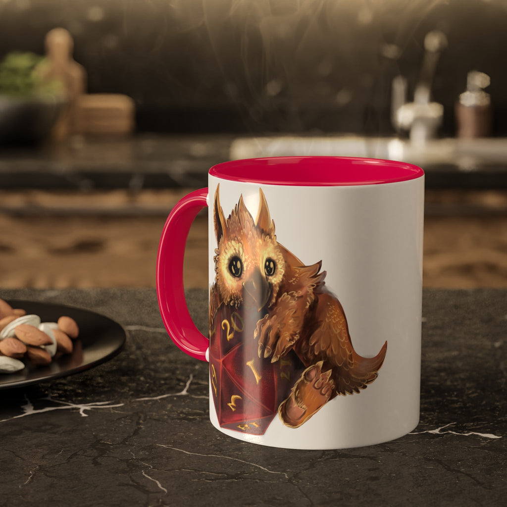 Owliver with High Variance D20 Mug