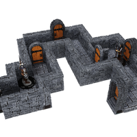 WarLock Tiles: Expansion Pack - 1 in. Dungeon Straight Walls