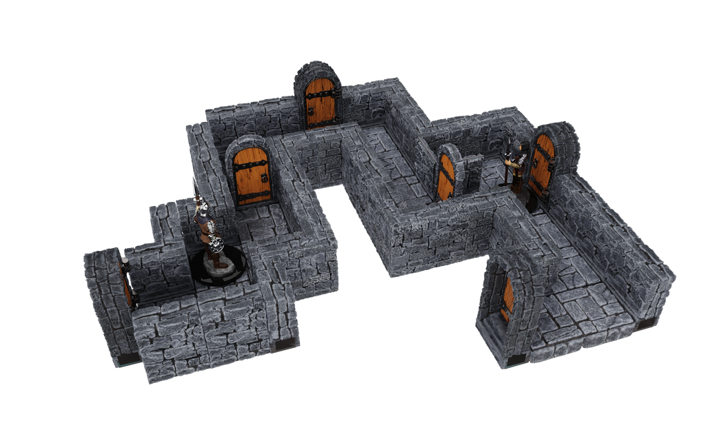 WarLock Tiles: Expansion Pack - 1 in. Dungeon Straight Walls