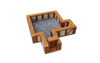 WarLock Tiles: Expansion Pack - 1 in. Town & Village Straight Walls