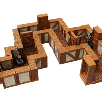 WarLock Tiles: Expansion Pack - 1 in. Town & Village Straight Walls