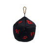 D20 Plush Dice Bag - D&D Black and Red