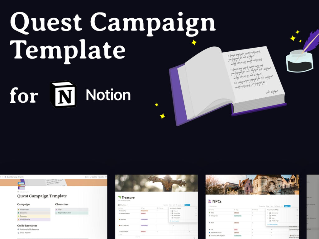 Quest Campaign Template for Notion