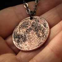Blood Moon Copper Necklace - 1" Pendant or Charm