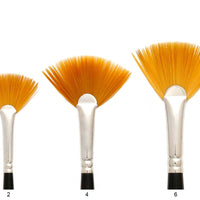 Trekell Golden Taklon Short Handle Artist Brushes for Acrylic and Watercolor Painting