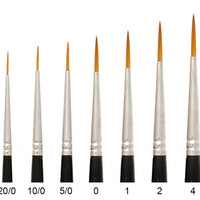 Trekell Golden Taklon Short Handle Artist Brushes for Acrylic and Watercolor Painting