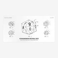 Icosahedron Decimal Dice Playmat