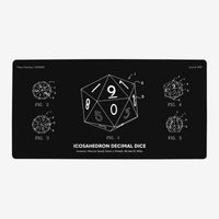 Icosahedron Decimal Dice Playmat