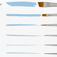 Trekell Acrylic Brush Set - Professional Artist Brushes