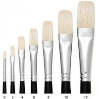 Trekell Hog Bristle Long Handle Artist Brushes for Oil Painting