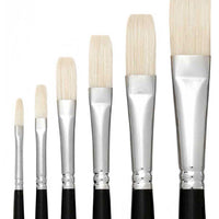 Trekell Hog Bristle Long Handle Artist Brushes for Oil Painting