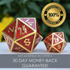 The Orb D100 -  Red and Gold Metal Die