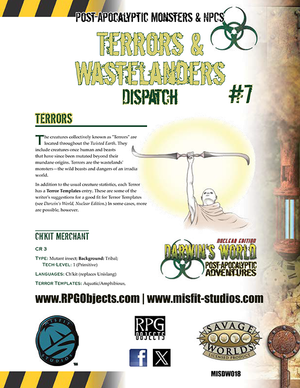 Darwin's World, Nuclear Edition Terrors & Wastelanders Dispatch #7