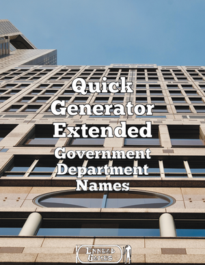 Quick Generator Extended - Government Department Names