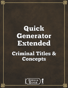 Quick Generator Extended - Criminal Titles & Concepts