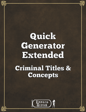 Quick Generator Extended - Criminal Titles & Concepts