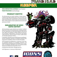 The Manual of Mutants & Monsters: Keeper for Icons