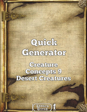 Quick Generator - Creature Concepts 9 - Desert Creatures