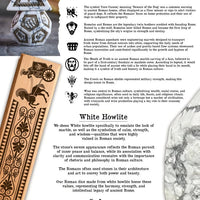 Roman White Howlite Stone Dice Set - Dice Around the World Collection