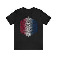 Red, White, and Blue Ombre Ornamental Dice Shirt