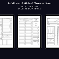Pathfinder 2e Minimal Character Sheet