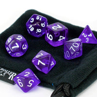 Purple Translucent Dice - 7 Piece Set