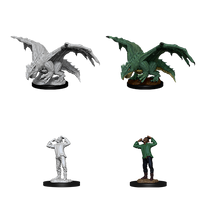 D&D: Nolzur's Marvelous Miniatures - Green Dragon Wyrmling & Afflicted Elf