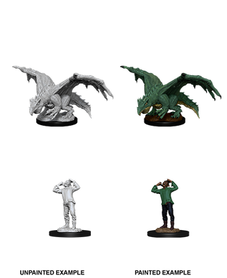 D&D: Nolzur's Marvelous Miniatures - Green Dragon Wyrmling & Afflicted Elf