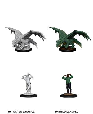 D&D: Nolzur's Marvelous Miniatures - Green Dragon Wyrmling & Afflicted Elf