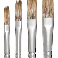 Trekell Legion Synthetic Mongoose Long Handle Artist Brushes For Oil and Acrylic