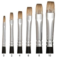 Trekell Legion Synthetic Mongoose Long Handle Artist Brushes For Oil and Acrylic