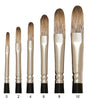 Trekell Legion Synthetic Mongoose Long Handle Artist Brushes For Oil and Acrylic