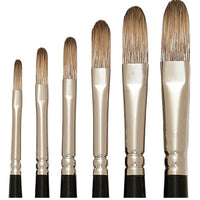 Trekell Legion Synthetic Mongoose Long Handle Artist Brushes For Oil and Acrylic