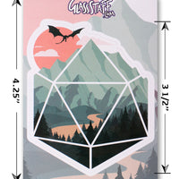 Sticker: A D20 Scene Waterproof Die Cut