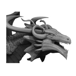 Air Elemental Dragon Wall-Mountable Bust