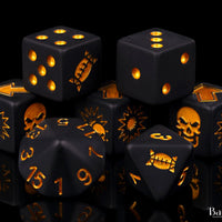 Matte Black, Football Dice Sets