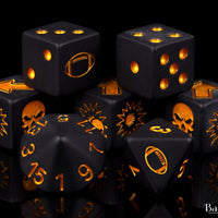 Matte Black, Football Dice Sets