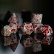 Blood Pearls Acrylic Dice Set