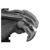 Black Chromatic Dragon Wall-Mountable Bust