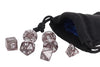 Black Sparkle Dice - 7 Piece Set