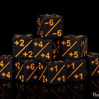 +1/ -1 Counters - Matte Black - Set of 10