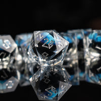 Legacy of Blue Eyes Liquid Core Dice Set - Silver