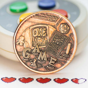 One More Game / Go to Bed Copper Decision Maker Coin