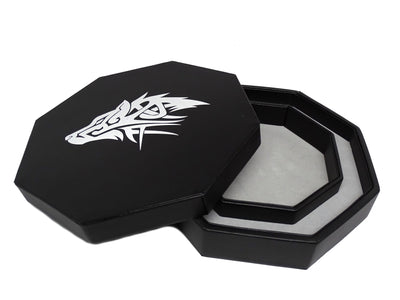 Wolf Dice Tray With Dice Staging Area and Lid